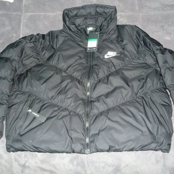 women's nike black puffer jacket